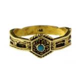 14kt Gold Antique Natural Turquoise Estate Ring