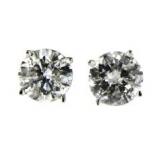 14kt Gold Brilliant 1.00 ct Diamond Stud Earrings