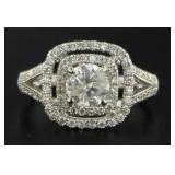 14kt Gold Round Brilliant 1.52 ct Diamond Ring