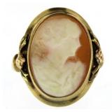 10kt Gold Vintage Victorian Cameo Ring