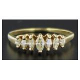 10kt Gold Marquise 1/2 ct Diamond Anniversary Ring