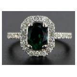 14kt Gold 1.70 ct Emerald & Diamond Ring