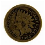 1863 Copper Nickel Indian Head Cent