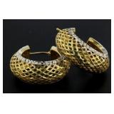 14kt Gold 21 mm Hoop Earrings