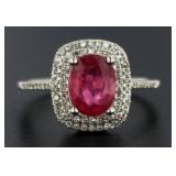 14kt Gold 2.18 ct Ruby & Diamond Ring