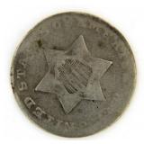 1853 Silver 3 Cent Piece