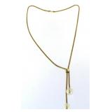 14kt Gold NICE Double Pearl Necklace