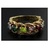 10kt Gold Vintage Natural Gemstone Ring