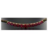 Quality 6.50 ct Italian Pink Ruby Evening Necklace