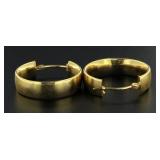 14kt Gold 18 mm Hoop Earrings