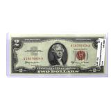 1963 Uncirculated Red Seal $2 Bank Note
