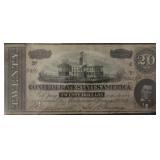 1864 Confederate $20 Bank Note