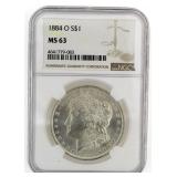 1884-O MS63 Morgan Silver Dollar