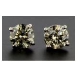 14kt White Gold Brilliant 1.42 ct Diamond Earrings