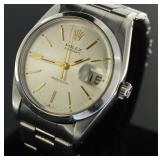 Mens SS Oyster Date Precision Rolex Watch