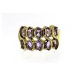 Genuine 2.00 ct Amethyst Anniversary Ring