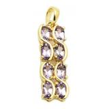 Genuine 2.00 ct Amethyst Waterfall Pendant