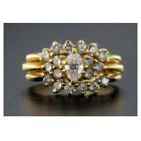 14kt Gold Marquise 1.00 ct Diamond Ring