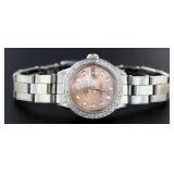 Ladies Oyster Datejust Pink Rolex w/ Diamonds