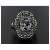 Vintage Style 4.00 ct Oval White Topaz Ring