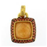 Genuine 14.50 ct Orange Carnelian Pendant