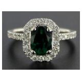 14kt Gold 1.67 ct Emerald & Diamond Ring