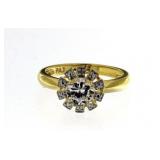 Genuine Aquamarine & Diamond Accent Ring