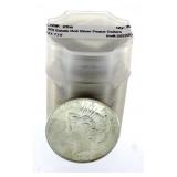 (20) Estate Roll Silver Peace Dollars