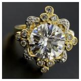 Brilliant 6.50 ct White Topaz Solitaire Ring