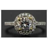 14kt Gold Round Brilliant 1.59 ct Diamond Ring