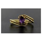 14kt Gold Natural Amethyst Dinner Ring