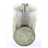 (20) Estate Roll Silver Peace Dollars