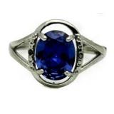 Oval 4.31 ct Tanzanite & Diamond Ring