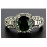 14kt Gold 2.26 ct Emerald & Diamond Ring