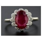 10kt Gold 2.42 ct Ruby & Diamond Ring