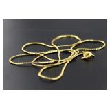 14kt Gold 18" Box Necklace