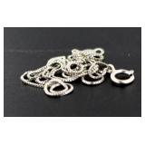 14kt White Gold 18" Box Necklace