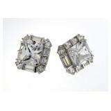 Elegant 12.85 ct White Topaz Baguette Earrings