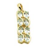 Genuine 2.00 ct Blue Topaz Waterfall Pendant
