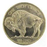 Vintage Buffalo .999 Pure Silver One Ounce Coin