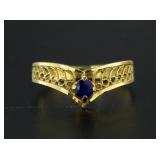14kt Gold Sapphire Dinner Ring