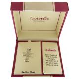 Sterling Silver "Footnotes" Friends Cross Pendant
