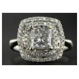 14kt Gold Princess Cut 2.06 ct Diamond Ring