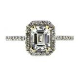 14kt Gold Emerald Cut 1.30 ct Diamond Ring