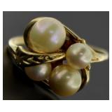 14kt Gold South Sea Pearl Designer Ring