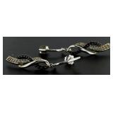 10kt Gold Black & White Diamond Earrings