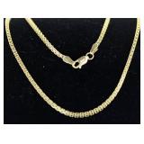14kt Gold HEAVY Square 18" Necklace