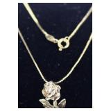 14kt Gold 22" Necklace w/ Pendant