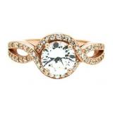 Brilliant 1.50 ct White Topaz Infinity Ring