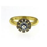 Genuine Aquamarine & Diamond Accent Ring